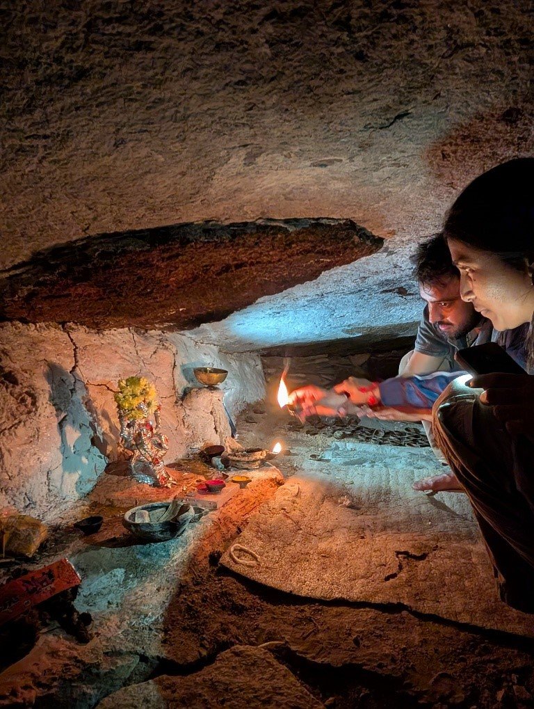 Live Pooja inside the cave